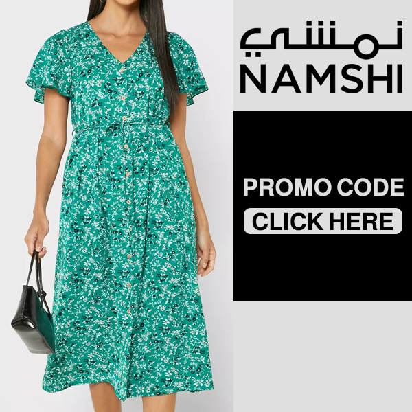 Ella printed dress from Namshi with Namshi coupon code