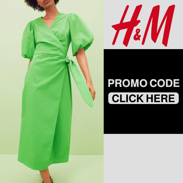 H&M green wrap dress at the best price with H&M coupon