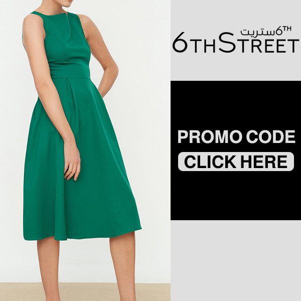 Trendyol midi dress from 6thStreet with 6thStreet promo code