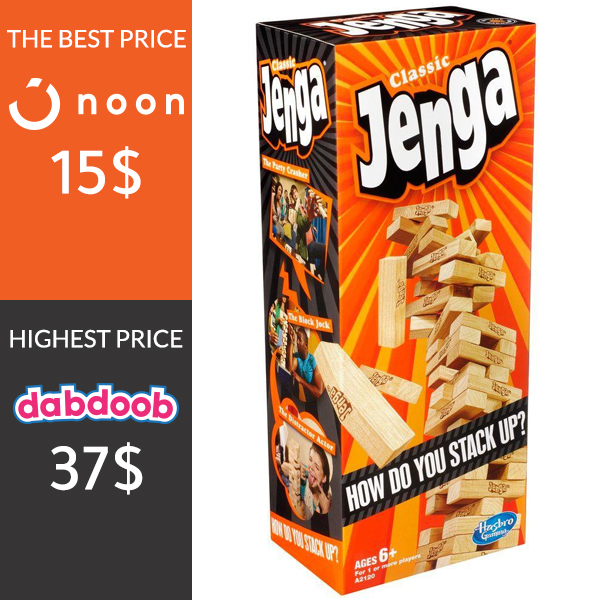 The best price for Jenga classic game from Noon