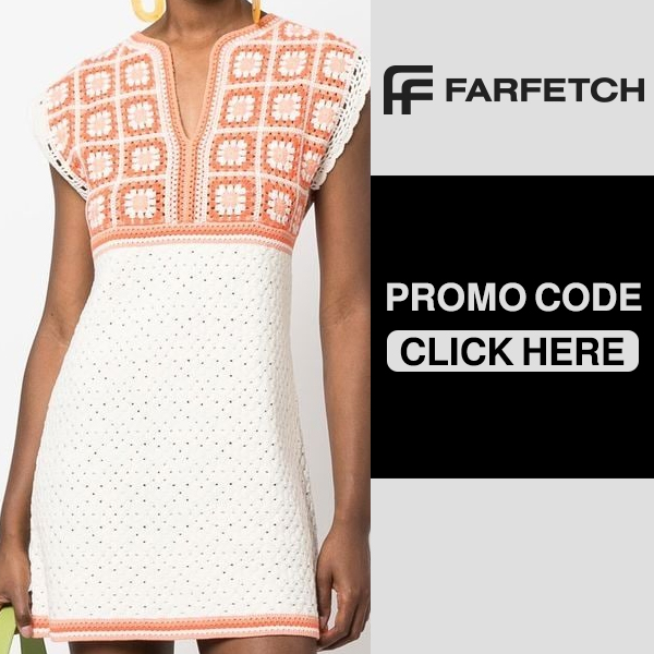 Maje Roby crochet dress with Farfetch promo code