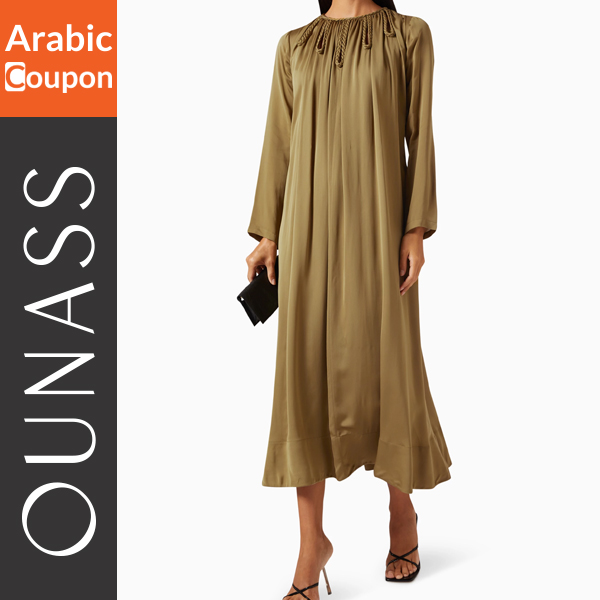 Eid Outfit with an olive dress and black sandals