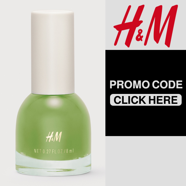 Green manicure from H&M with H&M promo code