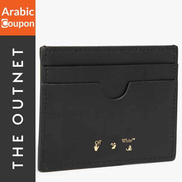 47% off on OFF-WHITE leather cardholder for men with The Outnet promo code